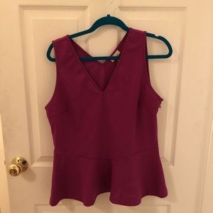 Purple Peplum Top XL